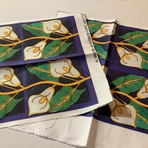 2 Latina Cotton Squares, Calla Lilies